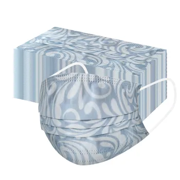 

50PC Disposable Face Masks Adults Fashion Print 3 Layers Fashion Mouth Masks Mascarillas Protective Mask For Women Men Mondkapje