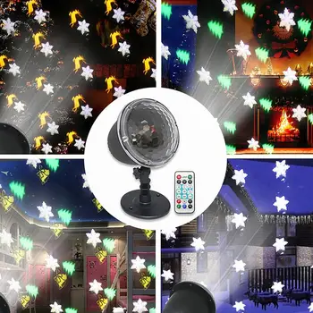 

led projection lamp portable rotating projection lamp dynamic pattern Christmas snowflake projection lamp