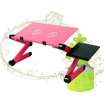 

Warehouse Laptop Table Portable Foldable Computer Desk Bed Laptop Stand Tray Desk With Cooling Fans Mouse Pad