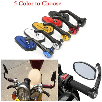 

1 Pair 7/8" 22mm Motorcycle Handlebar End Mirror Rearview Mirror Accessories Reversing Reflective Back-view Motorbike Mirrors