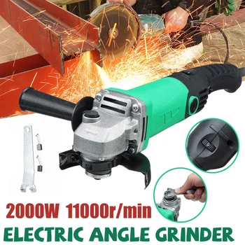 

Electric Angle Grinder 2000W 11000RPM 6 Files Speed Machine Cutting Grinding Metal Stone Power Tool Woodworking Carpentry