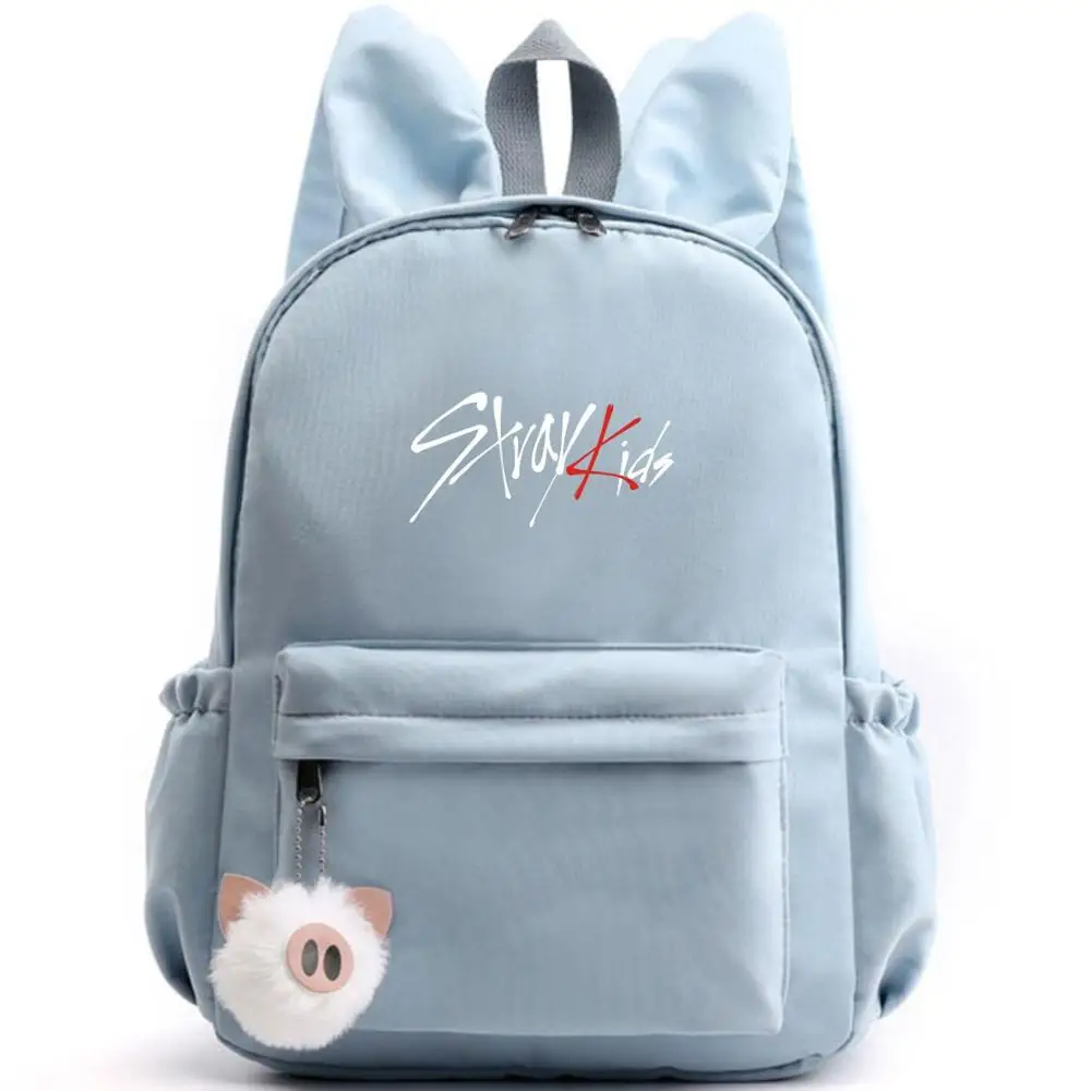 Stray Kids Changbin дизайнерский Рюкзак Школьные сумки черный розовый синий Mochila дорожные сумки ноутбук брелок для рюкзака с ушками - Цвет: Style 6