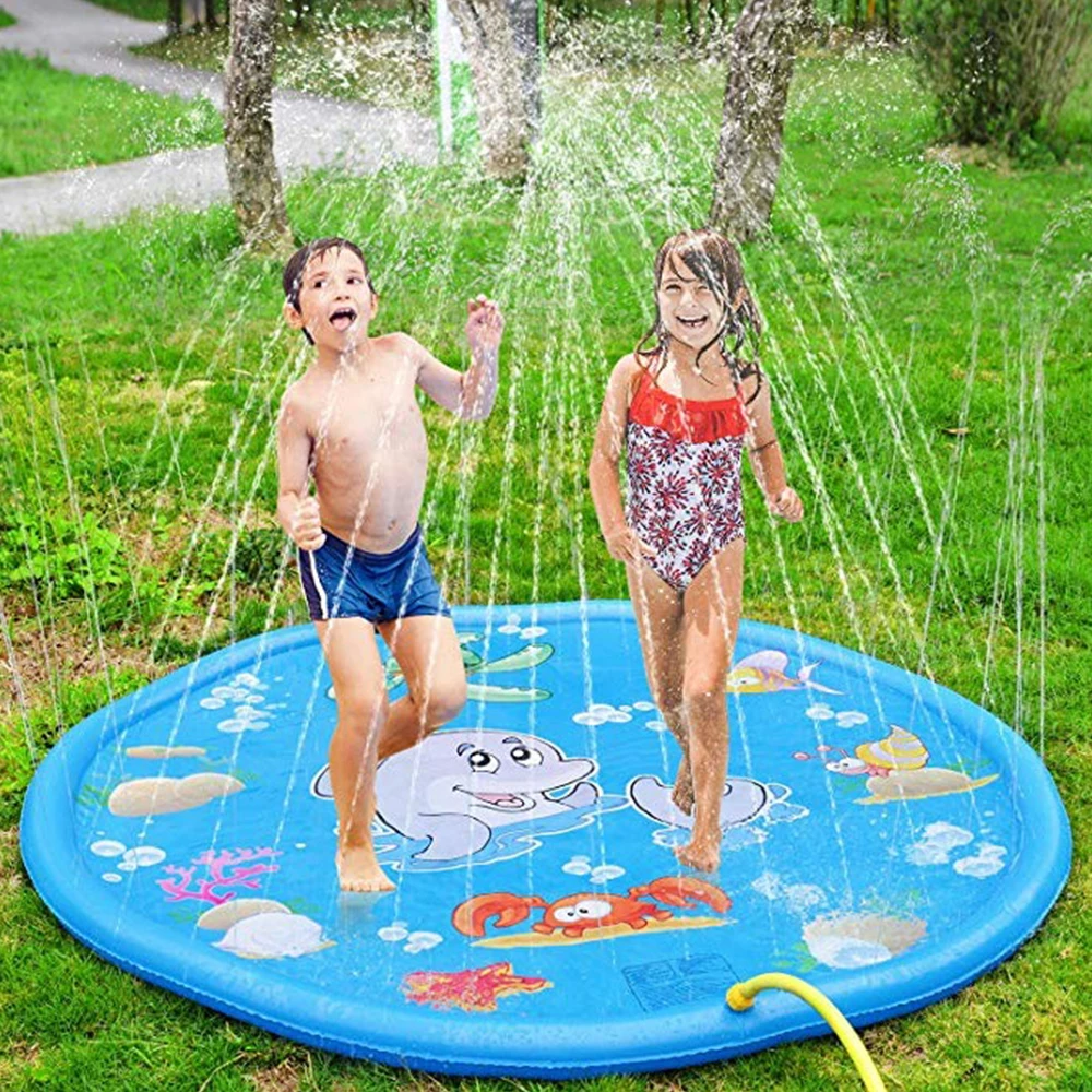 Enfants jouent tapis d'eau en plein air pelouse plage mer Animal gonflable coussin de pulvérisation d'eau enfants arroseur tapis de jeu tapis jeux d'eau