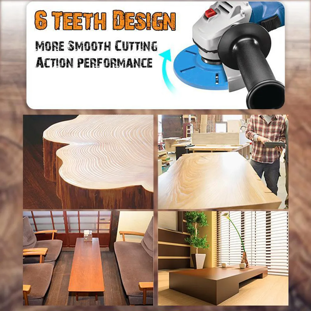 90mm Power Wood Carving Disc for 22mm Angle Grinder Milling Cutter Tea Tray Blade Six-tooth Woodworking Turbo Disc Grinder #25
