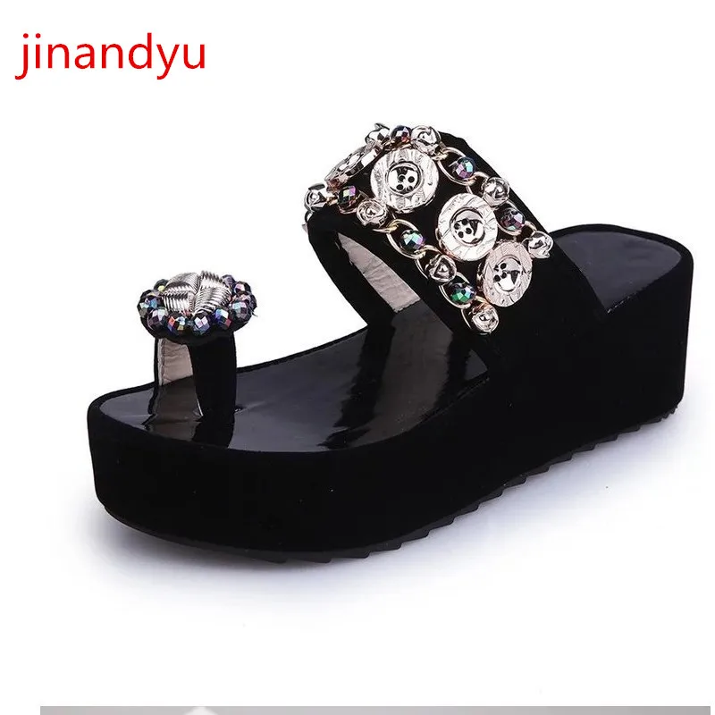 

Womens Flip Flops Outdoor Wedges Platform Sandals Heels Woman Slippers Black White Heels Slides Casual Ladies Shoes and Sandals