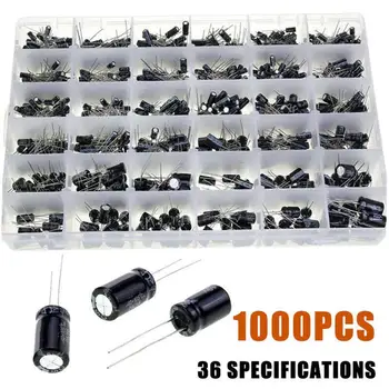 

36 Kinds Of 1000pcs Electrolytic Capacitors Boxed Kit Practical Electronic DIY Kit Assortment Starter Kit