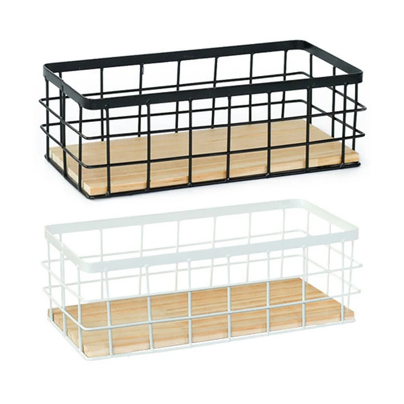 

2Pcs Iron Storage Holders Home Storage Shelf Wall Hanging Storage Box Flower Pots Book Storage Racks Decoration Organizer Shelve