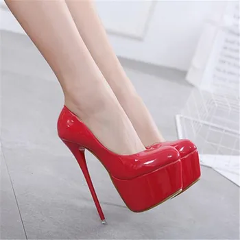 

BBZAI New pattern Aunt Superior quality shoes woman 15cm High-heeled shoes shoes woman Nightclub wedding pumps ladies 35-47 48