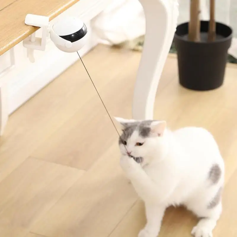 Электрическая подвижная забавная игрушка для кошек Игрушка-тизер для кошек йо-йо подъемный шар электрический флаттер вращающаяся Интерактивная головоломка игрушка для домашних животных для кошек