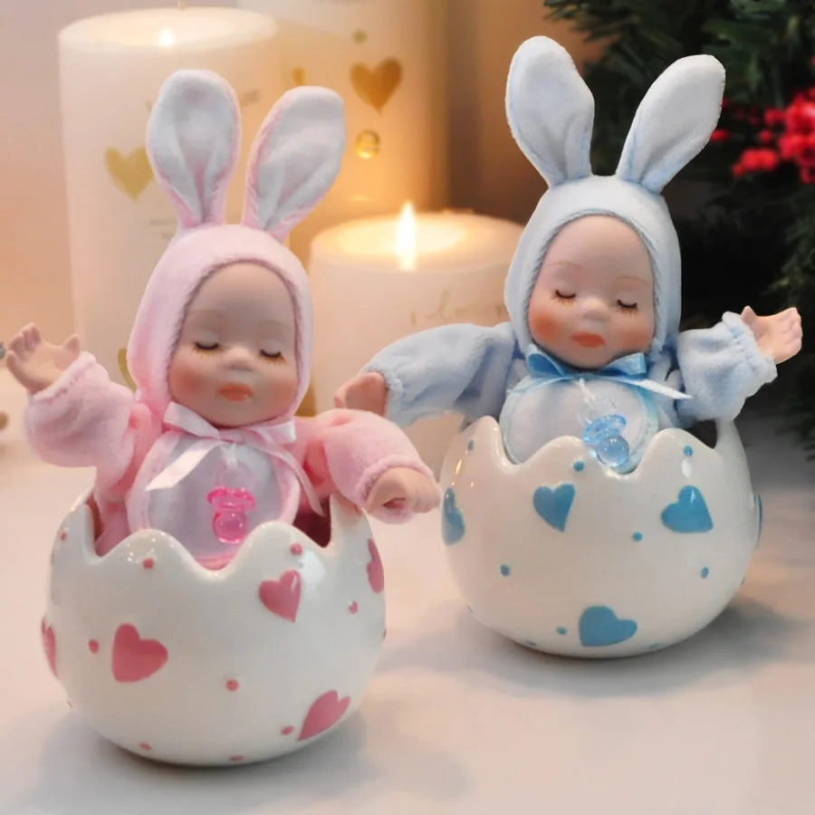 Creative Gifts Lovely rabbit baby Mini Music Box with Musical Boxes for Princess Love Girl Valentine's Day Christmas gift 2
