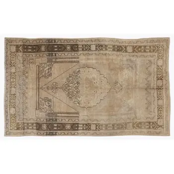 

Handmade Beige Antique Oushak Area Rug 160x270 Cm-5'3''X8'10''