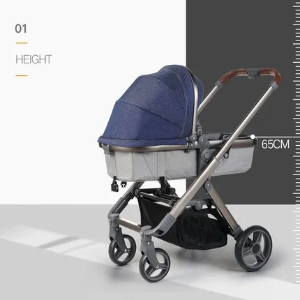 2 в 1 детская коляска с люлькой, высокая Ландшафтная и портативная легкая весовая коляска, киндерваген, сиденье переворачивающееся складной подходит для новорожденных