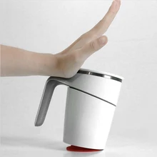 

470 Ml Mug Fiu Elegant Do Not Roll Ceramics Mug Pouring Cup Magic Sucker Splash Proof Nonslip Abs Double Safe 304 Stainless Mug