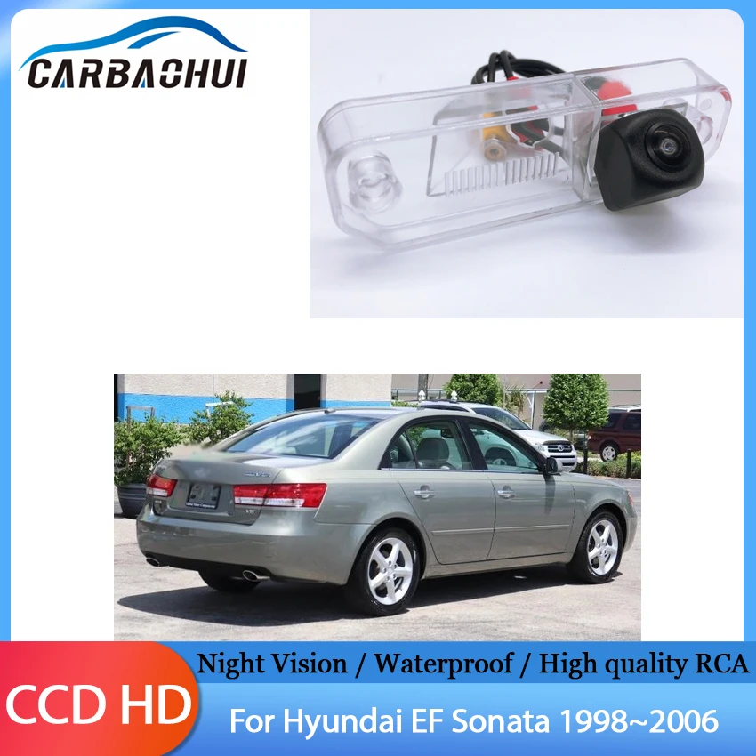 

Автомобильная камера заднего вида, HD CCD, ночное видение, высокое качество, RCA, камера заднего вида для парковки, резервная камера для Hyundai EF Sonata 1998 ~ 2006