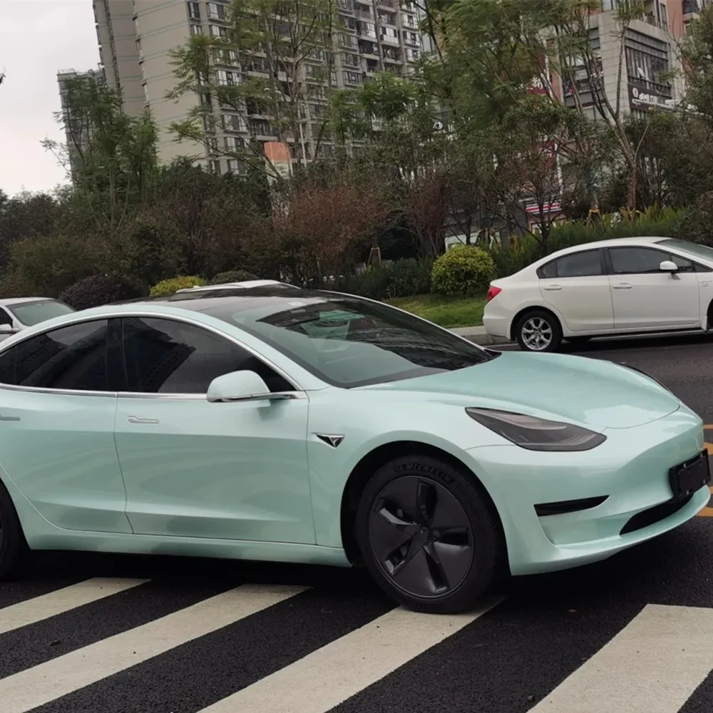 

Sunice Macaron Jade Mist Auto Car Wraping Films Car Body Styling Waterproof Vinyl Wrap Accessorie 152cmx30cm/50cm PVC
