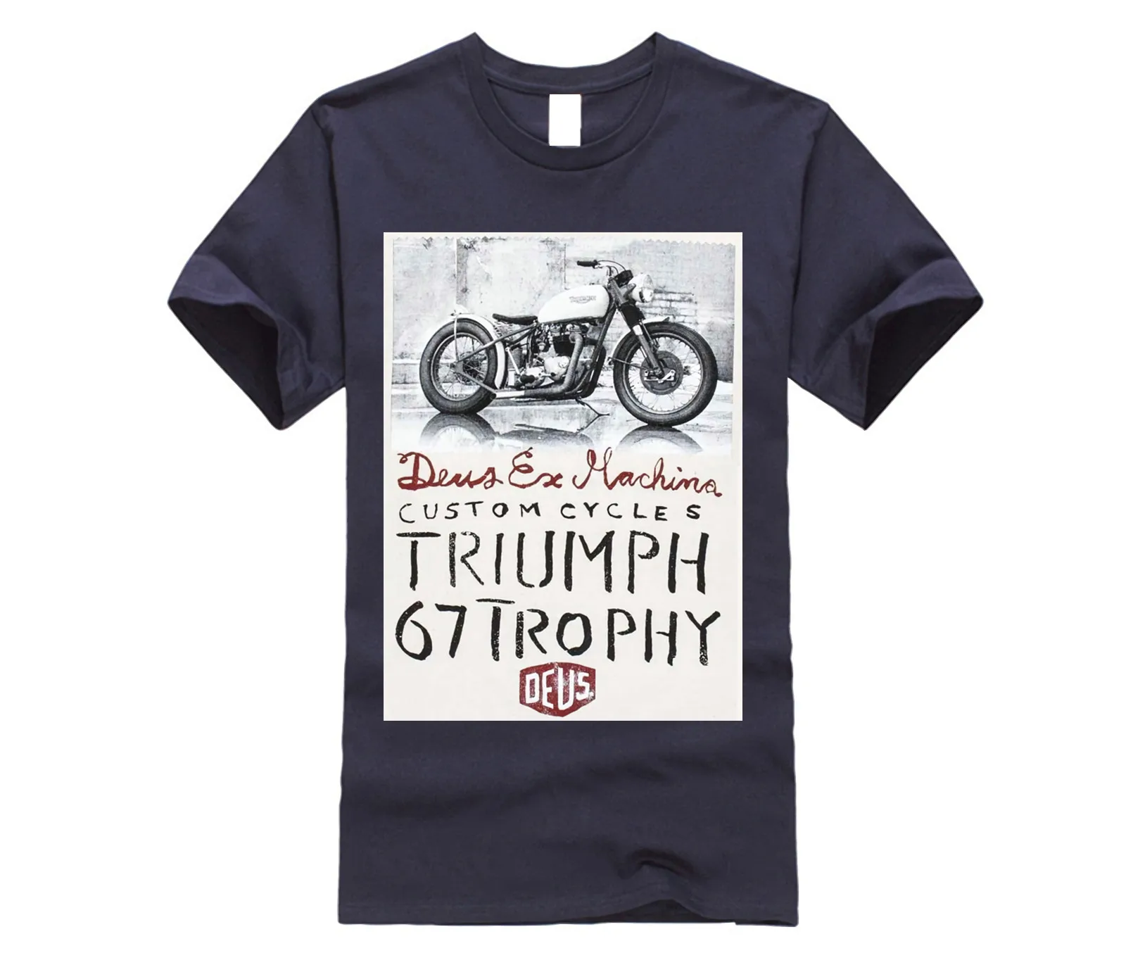Deus Ex Machina Мужская футболка Triumph Trophy с коротким рукавом круглый вырез белый или