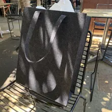 100 шт./лот, пустая серая фетровая сумка 35x45x15 см, Экологичная фетровая сумка для покупок, одноцветная Повседневная модная фетровая сумка для покупок