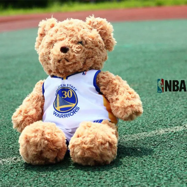 25 см NBA All-Star Bear Boy doll Плюшевые игрушки Мягкие животные детская подушка для сна сопроводительная Подарочная Рождественская Кукла игрушки для детей