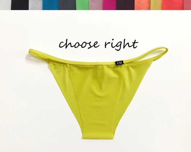 Men without trace low waist briefs translucent comfortable stretch underwear sexy thin silk slip underwear Yellow