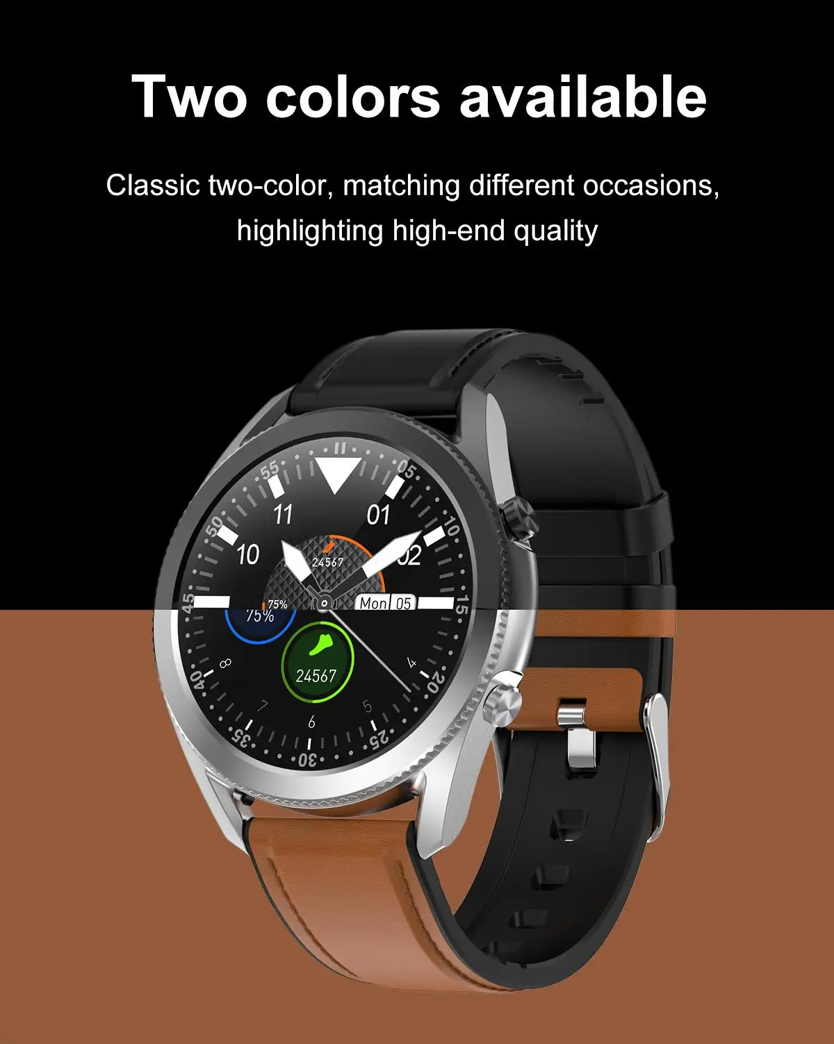 de negócios masculino smartwatch para samsung android ios