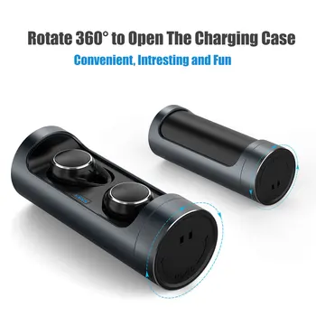 

TWS Earphones Wireless Bluetooth V5.0 Earbuds 3D Stereo Deep Bass Headset Built-in MIC Handsfree with Portable Charging Case Box