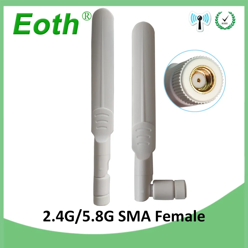 2 шт. антенна WI FI 4 ГГц 5 8 5G 8dbi RP SMA двухдиапазонная антенн Беспроводная Антенна