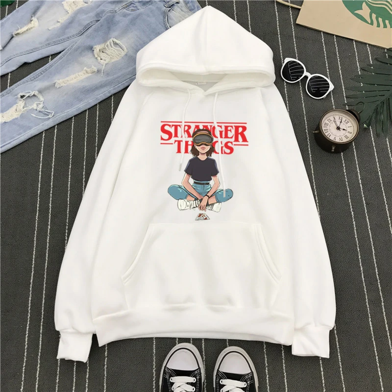 Толстовка с капюшоном для мужчин и женщин толстовка надписью Stranger Thing Harajuku