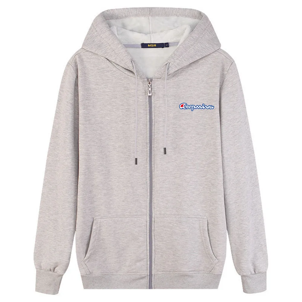 

Men's Hoodies Tracksuit Autumn Winter Drawstring Pocket Harajuku Hooded Sweatshirt Long Sleeve Zip Slim Coat Male Jacket