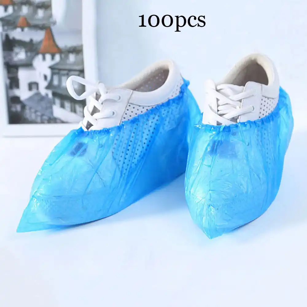 Blue disposable shoe covers Clearance
