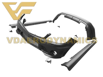 

Suitable For 07-10 Benz W204 C Class C180 C200 C220 C250 C300 C320 C350 VAD-C63 Full Body Kit Front Rear Bumper Side Skirts