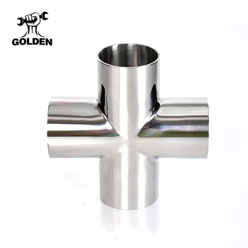

3/4" 1" 2" 3" 4" Pipe OD Butt Welding Cross 4 Ways Splitter SUS 304 Stainless Steel Sanitary Fitting Spliter Homebrew Beer Wine