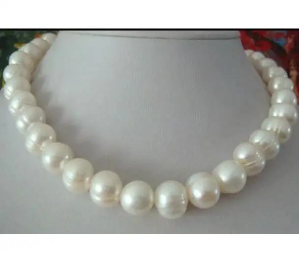 

Natural 12-13mm South Sea White Pearl Necklace 18 Inch 14K Gold Clasp