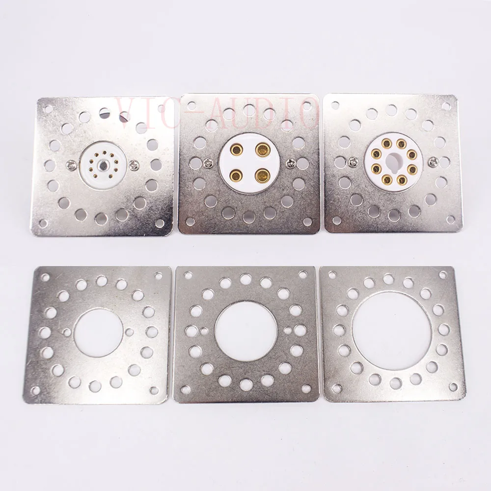 1PC Vacuum Tube Shock Proof Iron Plate Socket Mounting 6CA7 6550 6SN7 2A3 300B KT88 EL34 Hifi Audio Amplifier | Электроника