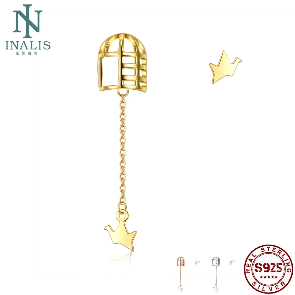 

INALIS 925 Sterling Silver Drop Earrings For Women Lrregular Crown Shape Personality Fashion Party Earrings Fine Jewelry Gift