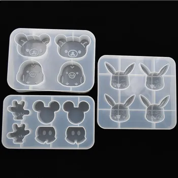 

1pcs Silicone Mold bear Pikachu Mouse pendant handmade DIY Jewelry Making Crafts epoxy resin molds Silicone Mould