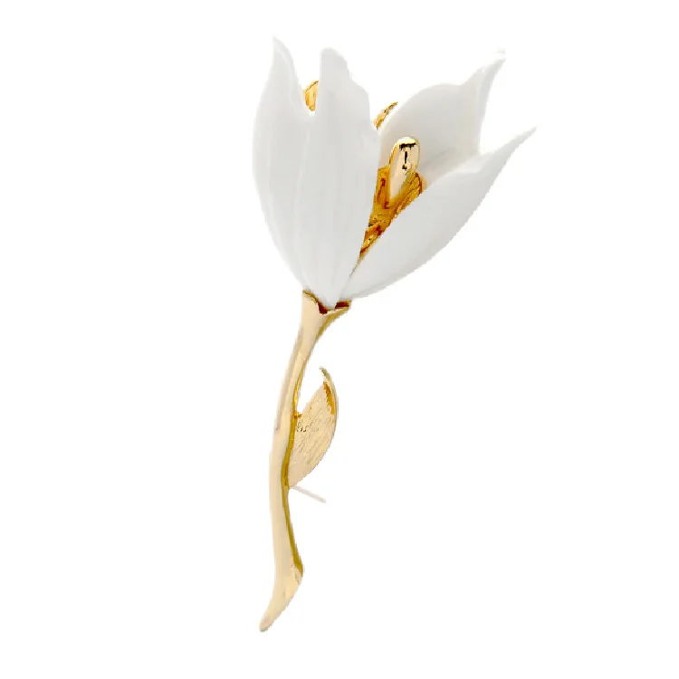 

Qingdao Accessories Alloy Tulip Flower Brooch Europe And America Cool GIRL'S Cool Versatile Elegant Lily Corsage