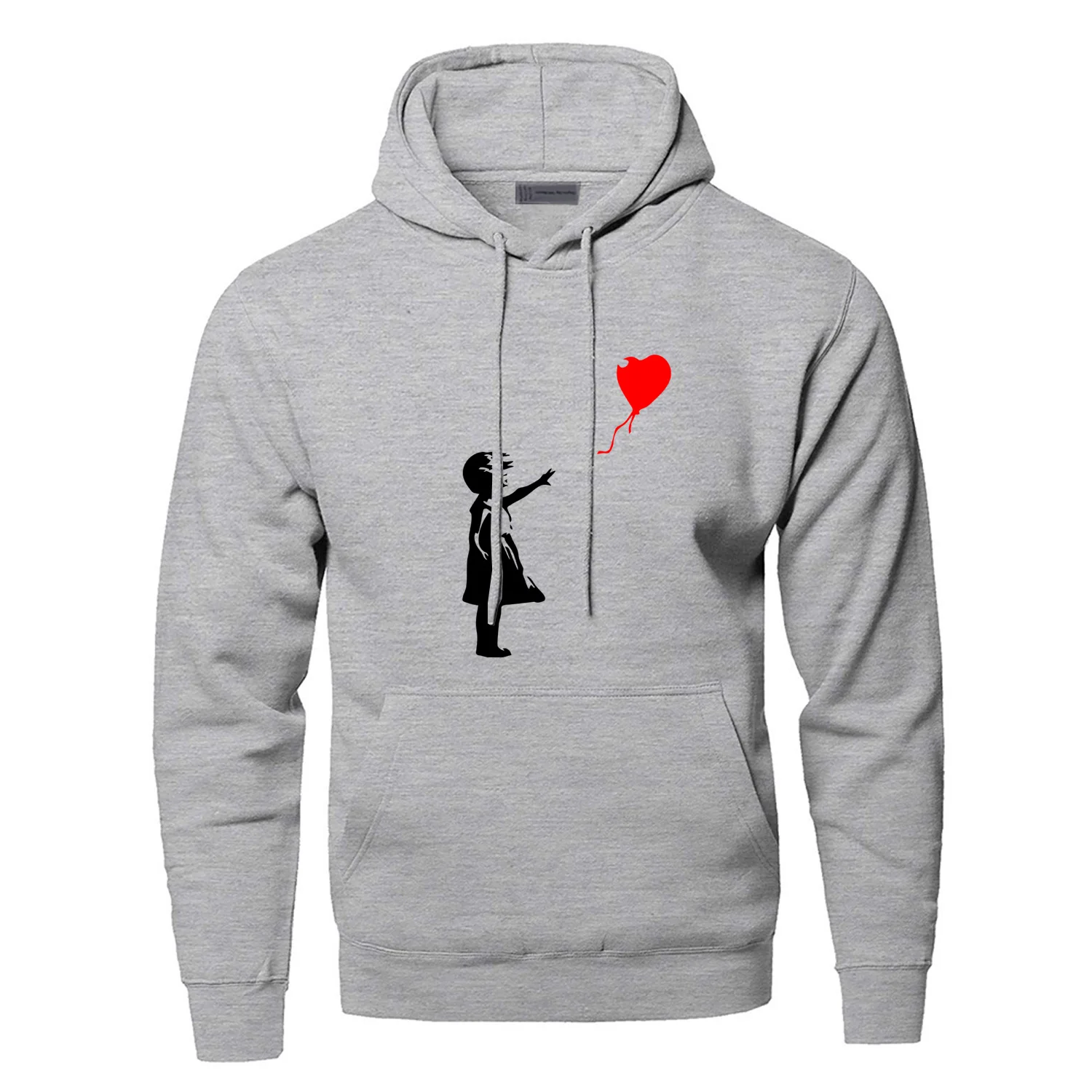 World Peace Hoodies Sweatshirts Men Kcco Balloon Girl Banksy Love Hooded Sweatshirt Hoodie Winter Autumn Warm Print Streetwear