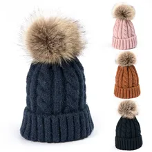 Модная шапка с помпоном, женская зимняя шапка с помпонами на пуговицах, теплая шапка для родителей и детей, утепленная бархатная шапка с помпонами, шапка с помпонами для маленьких детей