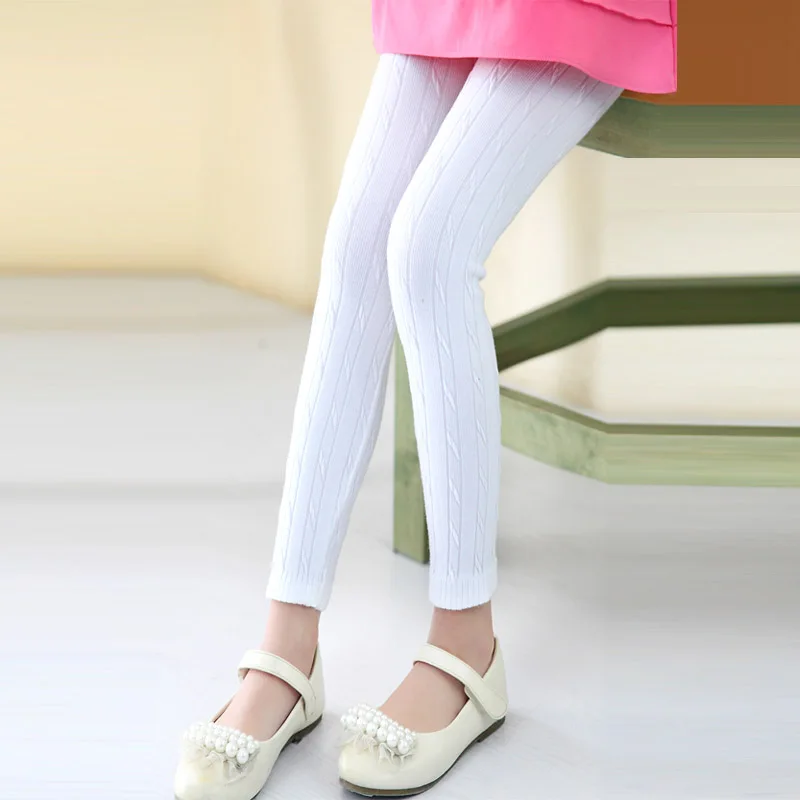 Весенне-осенние Леггинсы для девочки детские вязаные штаны обтягивающие эластичные штаны для девочек детские леггинсы ярких цветов Детская одежда - Цвет: Style1- D