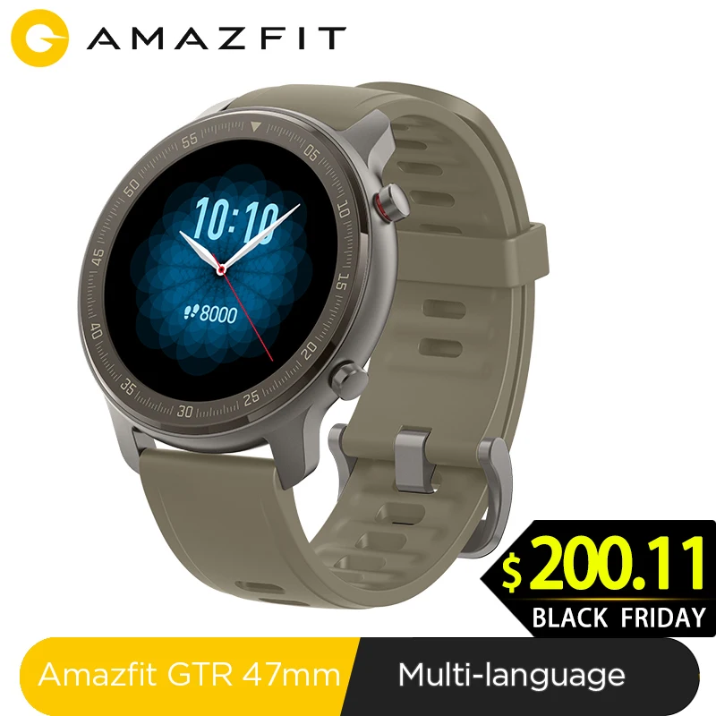 Глобальная версия Amazfit GTR 47 мм Смарт часы 5ATM новые умные часы 24 дня батарея управление музыкой для Xiaomi Android IOS Телефон