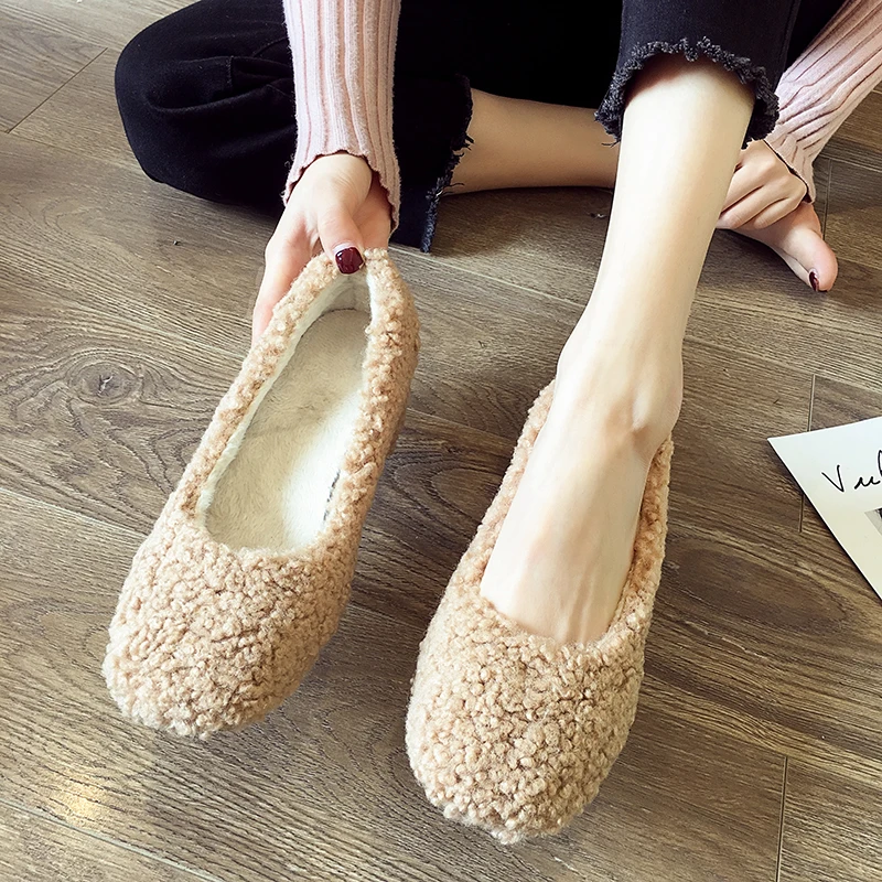 

Cute Mao Mao shoes women thick with 2019 autumn and winter Korean version of net red and velvet Joker cotton shoes