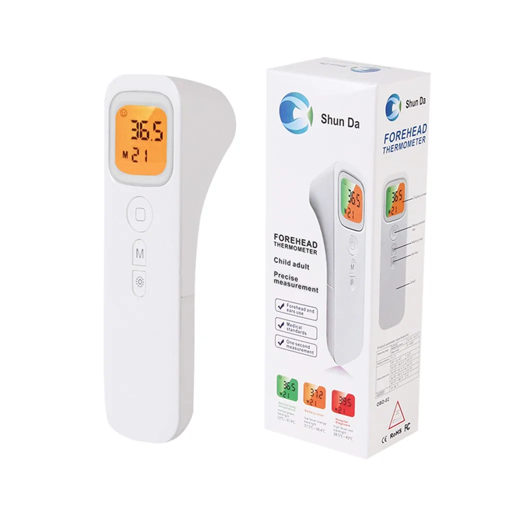 

Outdoor No Contact Thermometer Laser Gun Infrared Forehead Thermometergun Adult Children Baby Digital Thermometer For Fever