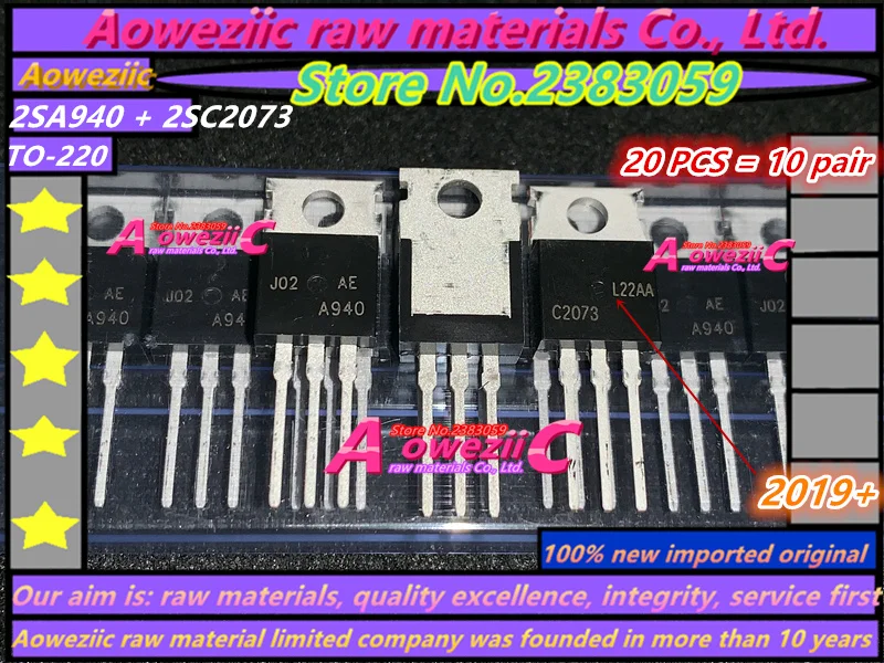 

Aoweziic 2019+ 100% new imported original 2SC2073 2SA940 2SC2073 A940 C2073 TO-220 Audio power amplifier transistor (1 sets)