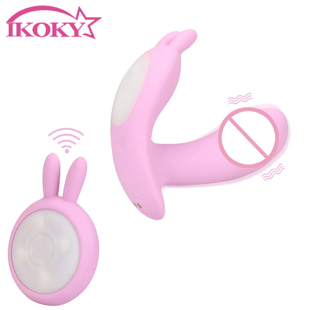 

IKOKY Smart Heating Dildo Vibrator G-spot Clitoral stimulation Wearable Rabbit Vibrator Remote Control 10 Vibration Modes