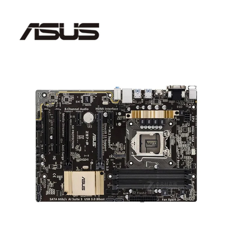 LGA1150 PCIE3.0 USB3.0 SATA3 для ASUS Z97-P оригинальный б/у настольный компьютер Intel Z97