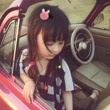 Японский Корейский милый детский головной убор кролик Ушастый Заколки корейский стиль пушистый шарик бутылка соска заколки для девочек