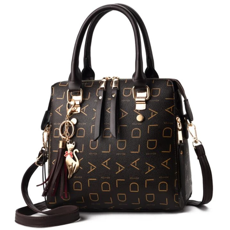 2020 bolsa feminina de couro pu com borlas, bolsa design da moda com grande capacidade de ombro, sacola casual simples com alça|Shoulder Bags| - AliExpress