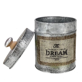 

Organizer Desktop Sundries Box Kitchen Tableware Antique Metal Storage Box Nuts Snack Storage Jar