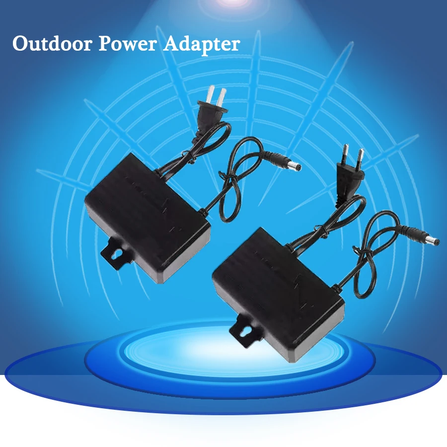 

Outdoor 12V2A Universal Power Adapter Charger 12 Volt Waterproof Switching Power Supply Rainproof US/EU Adapters CCTV Security