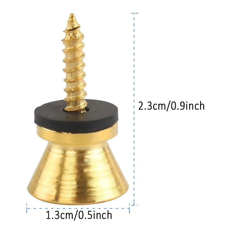 Guitar Strap Locks End Pins Tail Nail Lock Button Pegs Screw Flat Head for Acoustic Classical Electric Guitar Bass Ukulele 2Pcs musical instruments accessories guitar parts